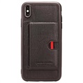 Pierre Cardin Leather Coated iPhone XS Max TPU Case with Kickstand