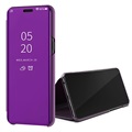 Luxury Mirror View Samsung Galaxy A6s Flip Case - Purple