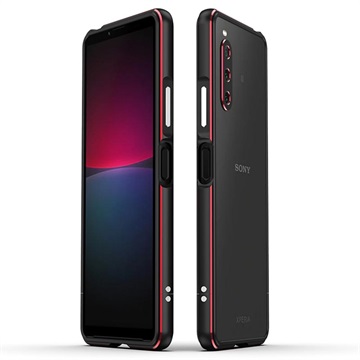 Polar Lights Style Sony Xperia 10 IV Metal Bumper - Black / Red