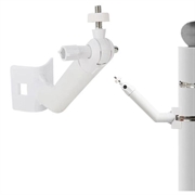 Pole Mount Surveillance Camera Holder with 4 Metal Clamp - White