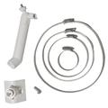 Pole Mount Surveillance Camera Holder with 4 Metal Clamp - White