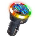 Portable 6-Port Fast Car Charger 150W with PD & QC3.0 - Black