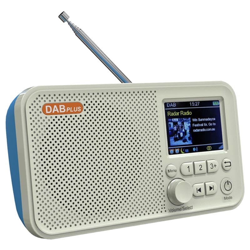 Bijlage Systematisch fotografie Portable DAB Radio & Bluetooth Speaker C10 - White / Blue
