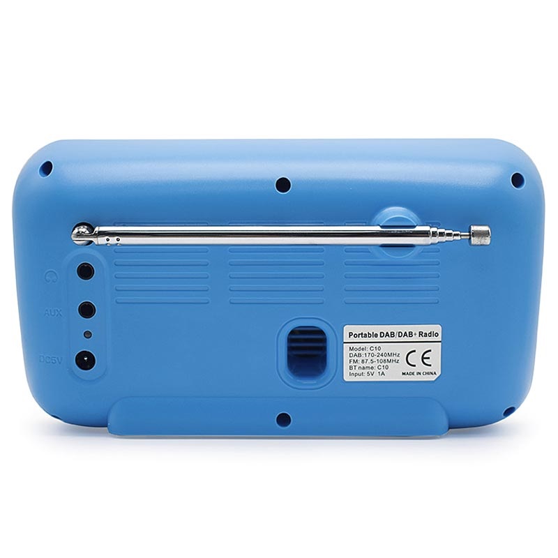 Portable DAB Radio & Bluetooth Speaker C10 White / Blue