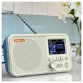 Portable DAB Radio & Bluetooth Speaker C10 - White / Blue