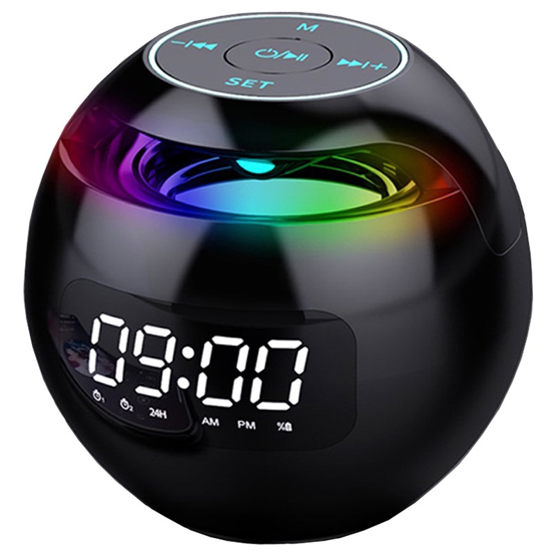 Alarm Clocks Portable Bluetooth Speaker with LED Alarm Clock