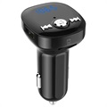 Premium Bluetooth FM Transmitter & Dual USB Car Charger BC40 - Black