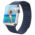 Apple Watch Series SE/6/5/4/3/2/1 Premium Leather Strap - 44mm, 42mm - Blue