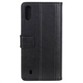 Premium Samsung Galaxy A10 Wallet Case with Kickstand Feature - Black