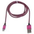 Premium USB 2.0 / MicroUSB Cable - 3m - Hot Pink