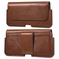 Premium Universal Horizontal Holster Leather Case - 6.7" - Brown