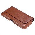 Premium Universal Horizontal Holster Leather Case - 6.7" - Brown