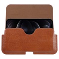 Premium Universal Horizontal Holster Leather Case - 6.7" - Brown