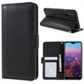 Huawei P20 Premium Wallet Case with Stand Feature - Black