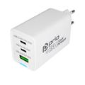 Prio 65W GaN Charger PD 3.0, PPS, QC 3.0 - 2x USB-C, USB-A - White