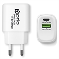 Tactical Base Plug Dual 20W Wall Charger - PD, QC3.0 - White