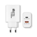 Prio Fast Charge Wall Charger - 65W PD USB-C, QC3.0 USB-A - White