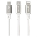 Prio High-Speed 3-in-1 Charging Cable - 2m - White