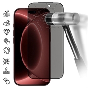 iPhone 18 Pro Privacy Full Cover Tempered Glass Screen Protector with Dust-Proof Mesh