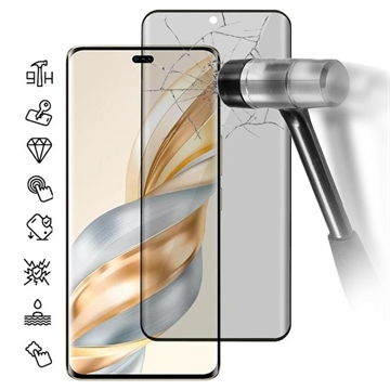 Honor X60 Pro Privacy Full Cover Tempered Glass Screen Protector - 9H - Black Edge