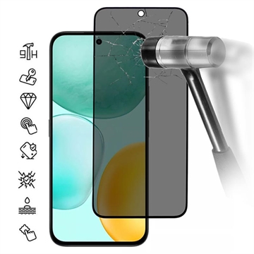 Honor X6c Privacy Full Cover Tempered Glass Screen Protector - 9H - Black Edge