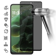 Motorola Moto G35 Privacy Full Cover Tempered Glass Screen Protector - 9H - Black Edge