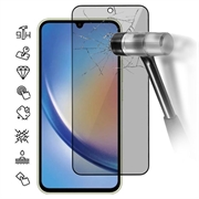 Samsung Galaxy M35 Privacy Full Cover Tempered Glass Screen Protector - 9H - Black Edge