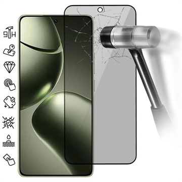 Xiaomi 14T/14T Pro Privacy Full Cover Tempered Glass Screen Protector - 9H - Black Edge