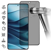 Xiaomi Redmi Note 14 Privacy Full Cover Tempered Glass Screen Protector - 9H - Black Edge