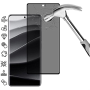 Xiaomi Redmi Note 14 Pro+ 5G/13 Pro+ Privacy Full Cover Tempered Glass Screen Protector - 9H - Black Edge