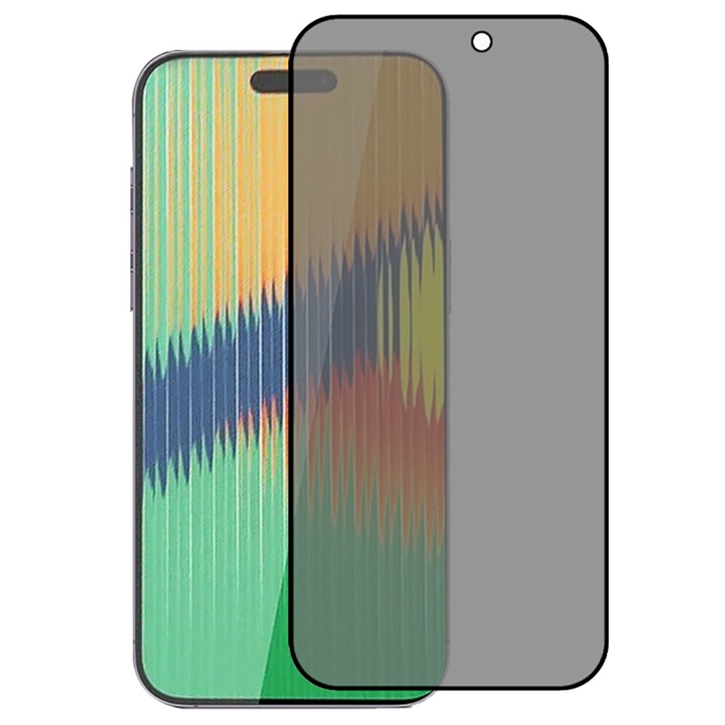 iPhone 15 Plus Rurihai Full Cover Tempered Glass Screen Protector - 9H -  Black Edge