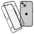 iPhone 14 Max Magnetic Case with Tempered Glass - Silver