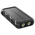 Psooo M2 Wireless Solar Power Bank - 36800mAh - Black