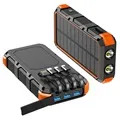 Psooo M2 Wireless Solar Power Bank - 36800mAh - Orange