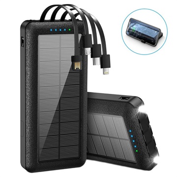 Psooo PS-159 Solar Power Bank with Kickstand - Black