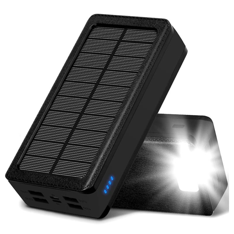 Psooo PS-400 Solar Power Bank - 4xUSB-A, 30000mAh