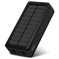 Psooo PS-400 Solar Power Bank - 4xUSB-A, 30000mAh - Black