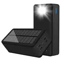 Psooo PS-400 Solar Power Bank - 4xUSB-A, 50000mAh - Black