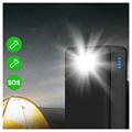 Psooo PS-400 Solar Power Bank - 4xUSB-A, 50000mAh - Black