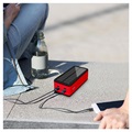 Psooo PS-400 Solar Power Bank - 4xUSB-A, 50000mAh - Red