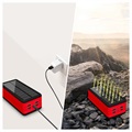 Psooo PS-400 Solar Power Bank - 4xUSB-A, 50000mAh - Red