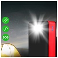 Psooo PS-400 Solar Power Bank - 4xUSB-A, 50000mAh - Red