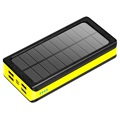 Psooo PS-406 Solar Power Bank/Wireless Charger - 20000mAh - Yellow