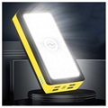 Psooo PS-406 Solar Power Bank/Wireless Charger - 20000mAh - Yellow