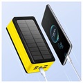 Psooo PS-406 Solar Power Bank/Wireless Charger - 40000mAh - Yellow