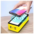 Psooo PS-406 Solar Power Bank/Wireless Charger - 40000mAh - Yellow