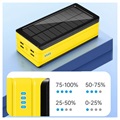 Psooo PS-406 Solar Power Bank/Wireless Charger - 40000mAh - Yellow