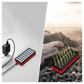 Psooo PS-900 Solar Power Bank with LED Light - 30000mAh - Red