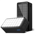 Psooo PS-900 Solar Power Bank with LED Light - 50000mAh - Black