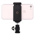 Puluz PU214 1/4" Hot Shoe Tripod Head and Clamp for Smartphones - Black